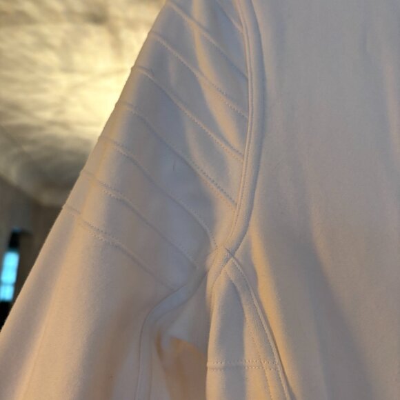 NWT Athleta Women's Moto Jacket in Ivory/Cream Size M - Picture 6 of 15